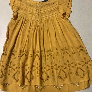yellow flowy American Eagle top